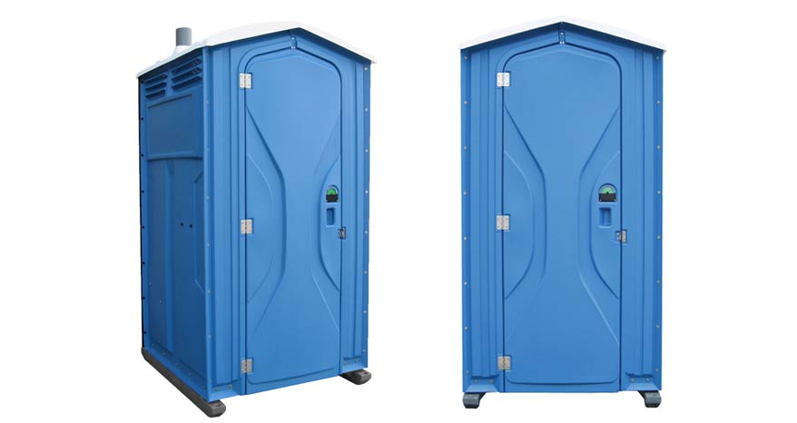 Long-term porta potty units on site in Brentwood, California